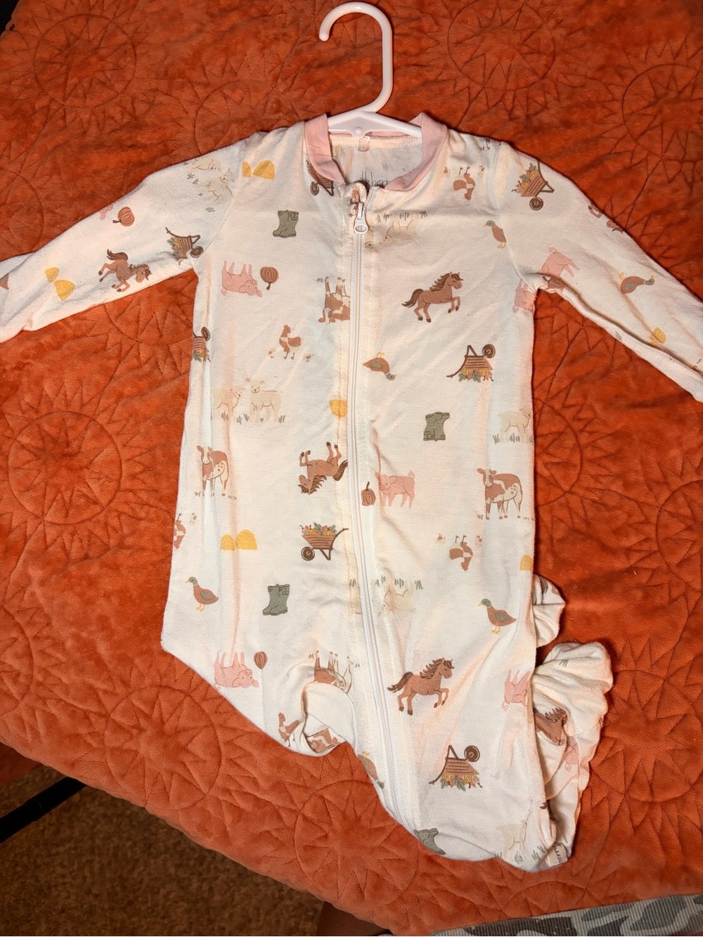 Girls Milkberry Farm Animal Pjs- 3/6mo